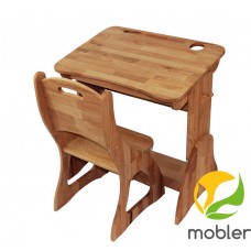 Комплект: парта с ящиком 90 см и стул Mobler